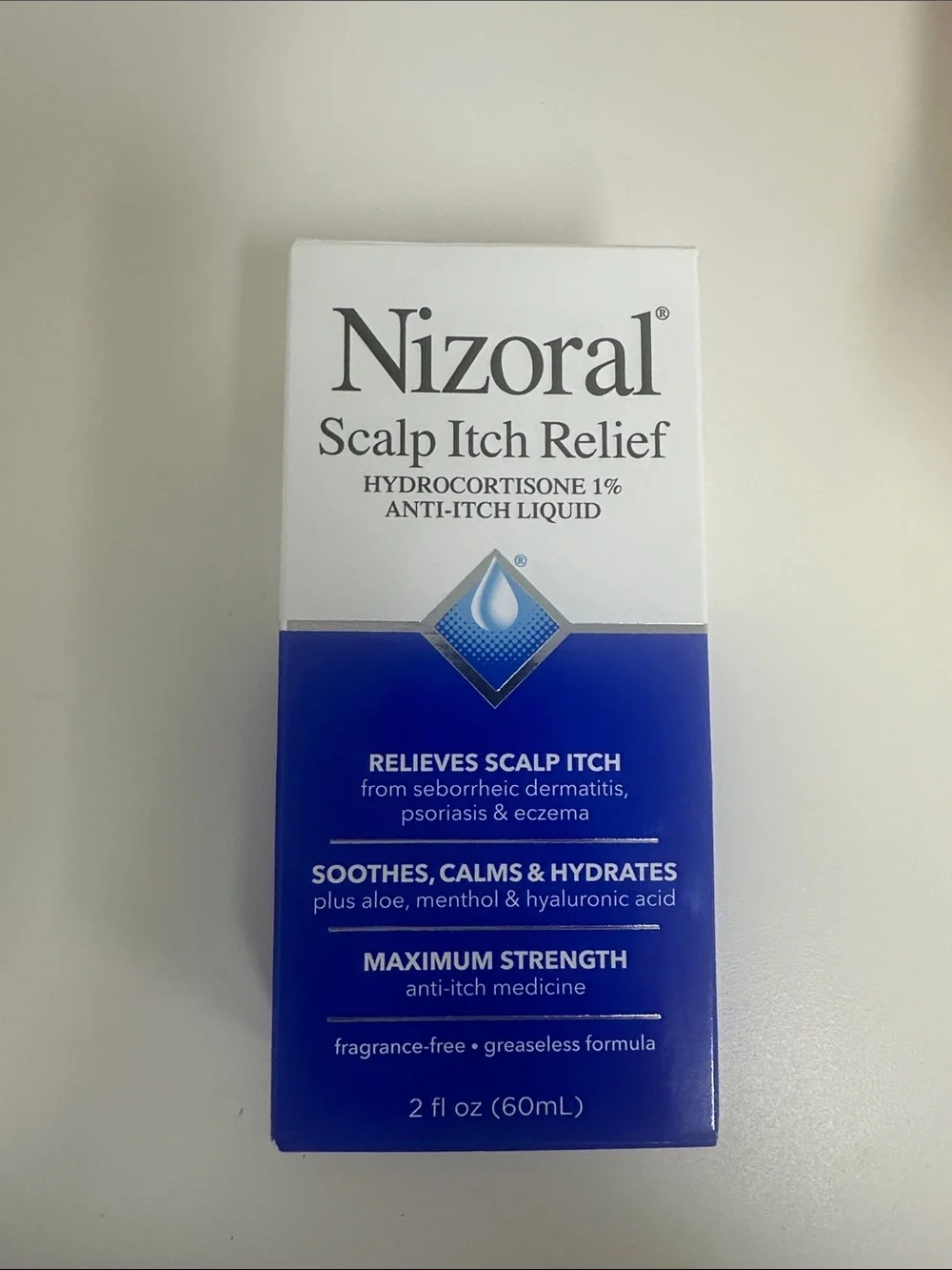 Scalp Itch Relief Hydrocortisone 1% Anti-Itch Liquid - Blue/White